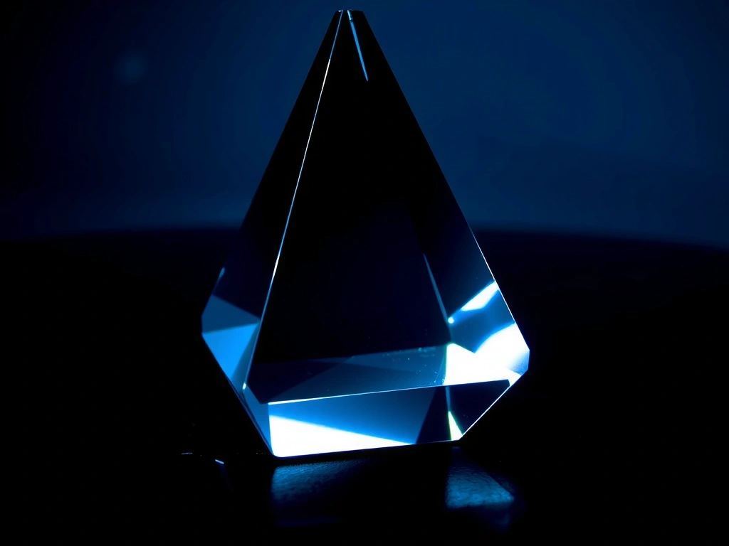 Abstract light refraction representing a broken data path